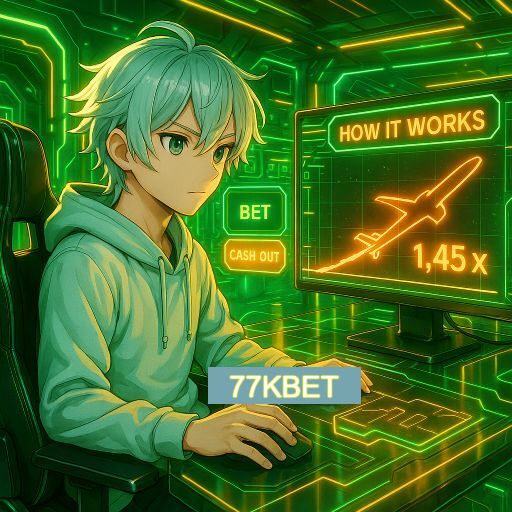 Imagem promocional do app oficial 77KBET destacando a conveniência de jogar cassino online pelo celular ou navegador