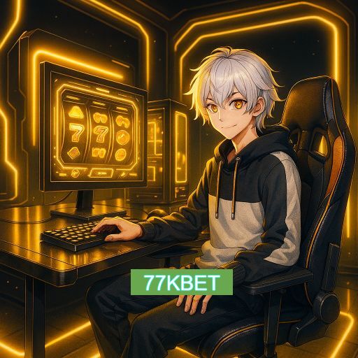 Imagem promocional do app oficial 77KBET destacando a conveniência de jogar cassino online pelo celular ou navegador