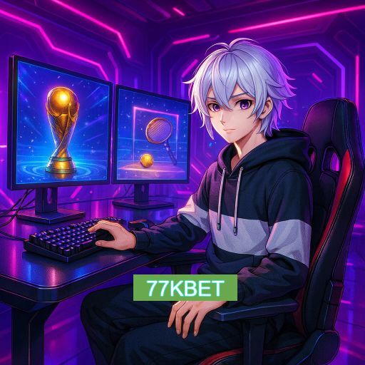 Imagem promocional do app oficial 77KBET destacando a conveniência de jogar cassino online pelo celular ou navegador