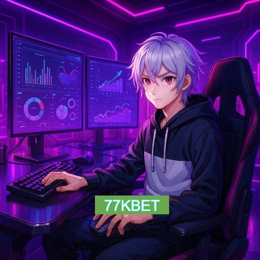 Imagem promocional do app oficial 77KBET destacando a conveniência de jogar cassino online pelo celular ou navegador