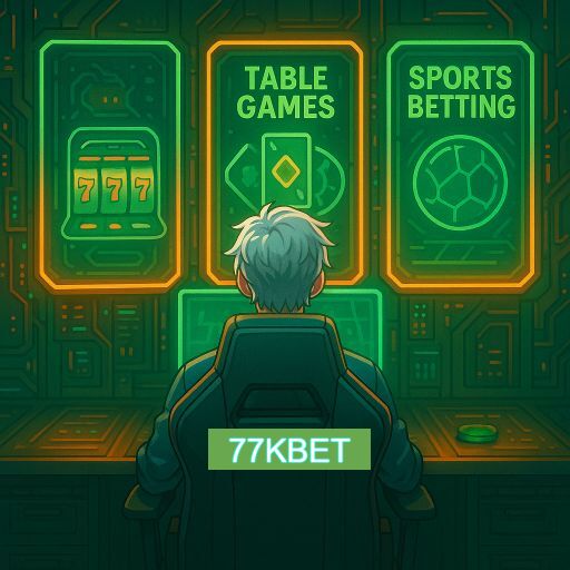 Imagem promocional do app oficial 77KBET destacando a conveniência de jogar cassino online pelo celular ou navegador