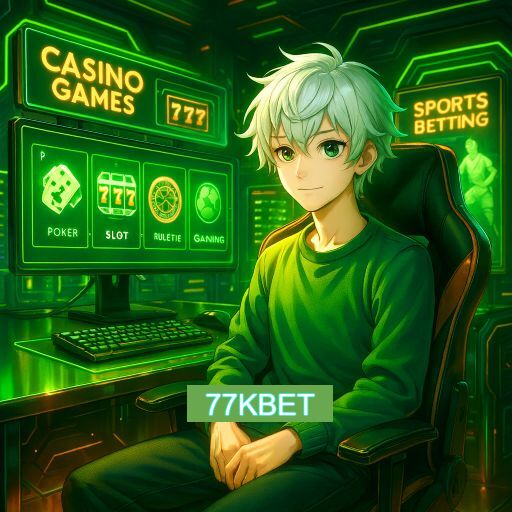 Imagem promocional do app oficial 77KBET destacando a conveniência de jogar cassino online pelo celular ou navegador