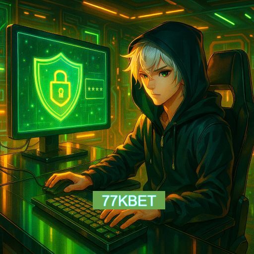 Imagem promocional do app oficial 77KBET destacando a conveniência de jogar cassino online pelo celular ou navegador