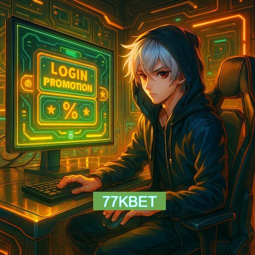 Imagem promocional do app oficial 77KBET destacando a conveniência de jogar cassino online pelo celular ou navegador